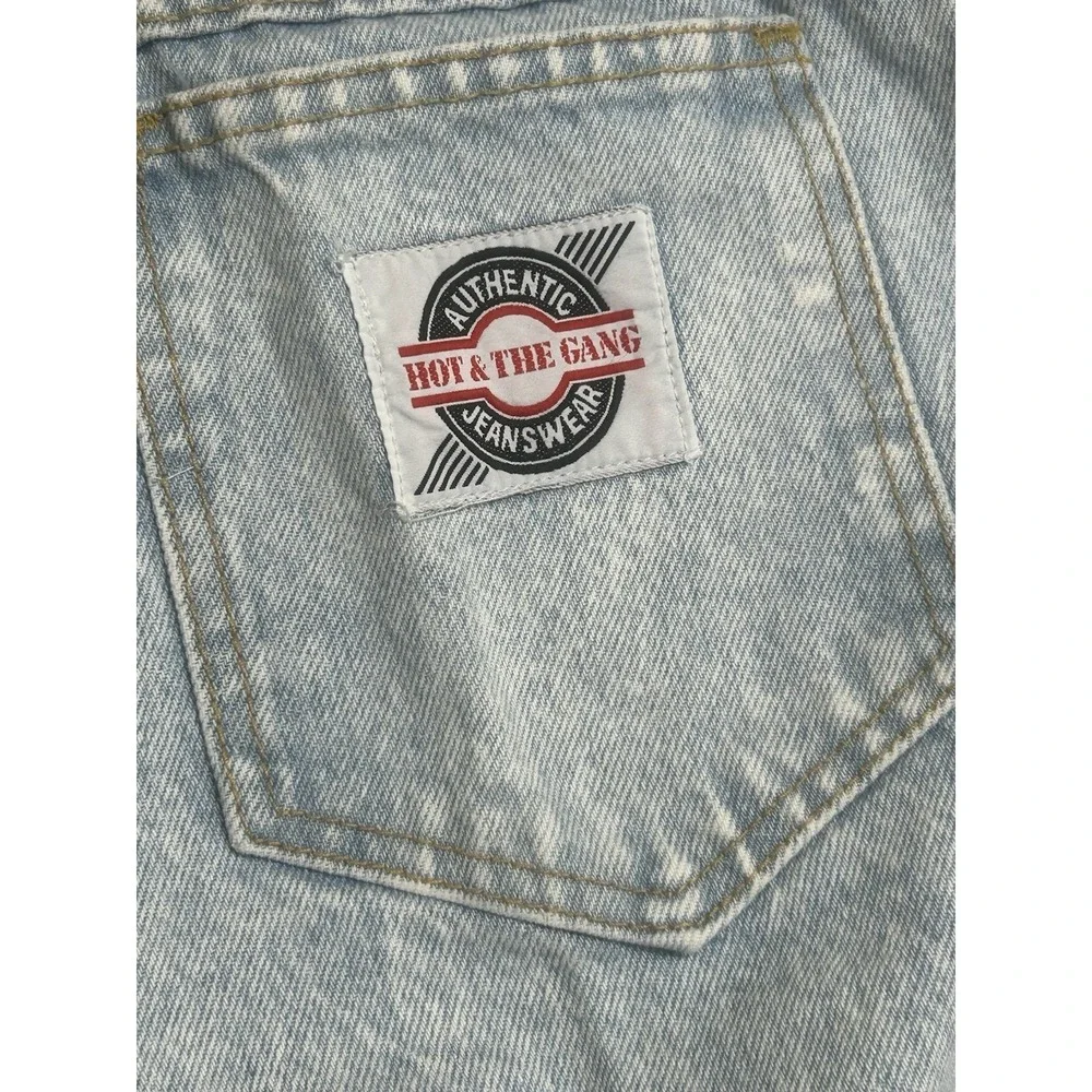 Vintage Hot & the Gang Jeans Ankle Zip Acid Washed Womens 11 Distressed USA MADE